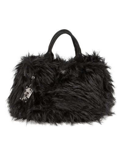 PRADA Faux fur & suede bag - Pre-loved Designer Second Hand | LUXURYLOVE