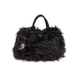 Faux fur & suede bag