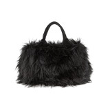 Faux fur & suede bag
