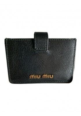 MIU MIU Kartenetui schwarz Pre-owned Designer Secondhand Luxurylove.
