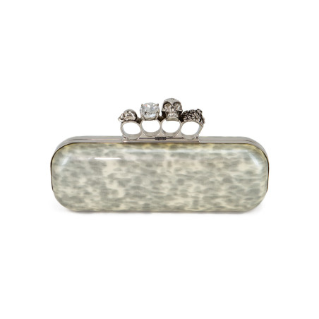 ALEXANDER MCQUEEN Four Ring Skull Clutch