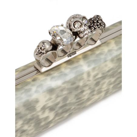 ALEXANDER MCQUEEN Four Ring Skull Clutch