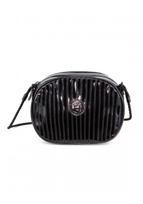 FENDI Vintage Crossbody Bag Lackleder schwarz Pre-owned Designer Secondhand Luxurylove