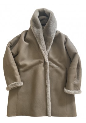 GERARD DERAL Shearling Coat. Pre-owned Designer Secondhand Luxurylove