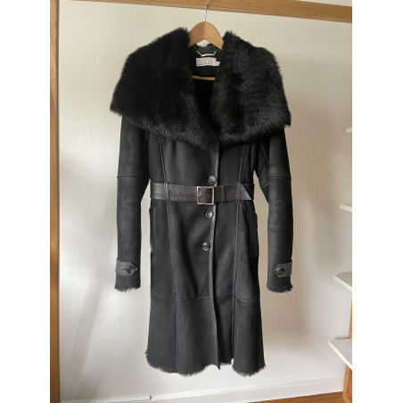 KAREN MILLEN Schaffell Mantel - Pre-loved Designer Second Hand | LUXURYLOVE