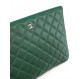 CHANEL Klassische Pochette Lammleder grün Pre-owned Designer Secondhand Luxurylove