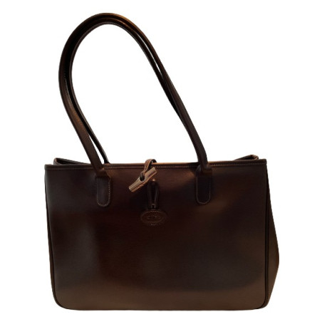LONGCHAMP Roseau leather chipboard shopper - Pre-loved Designer Second Hand | LUXURYLOVE