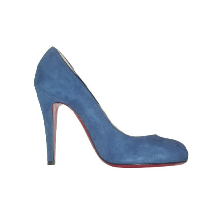 CHRISTIAN LOUBOUTIN Pumps Wildleder blau 36.5 NEU Pre-owned Designer Secondhand Luxurylove