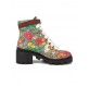 GUCCI GG Supreme Flora Ankle Boots Gr 37.5 NEU Pre-owned Designer Secondhand Luxurylove