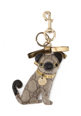 GUCCI GG Supreme Dog Schlüsselanhänger Bagcharm Pre-owned Designer Secondhand Luxurylove