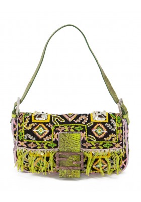 FENDI Baguette Bag bestickt multicolor Pre-owned Designer Secondhand Luxurylove
