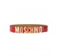 MOSCHINO Logo Gürtel Lackleder rot 75 Pre-owned Designer Secondhand Luxurylove
