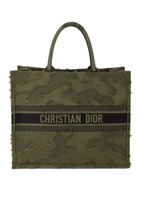 DIOR Book Tote Camouflage khaki large Pre-owned Designer Secondhand Luxurylove