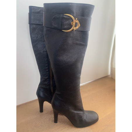 JUICY COUTURE Stiefel Leder schwarz 40 Pre-owned Designer Secondhand Luxurylove