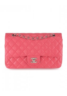 CHANEL Classic Timeless Medium Double Flap Bag pink