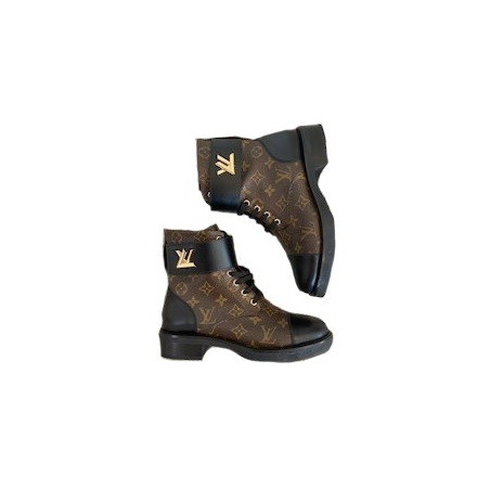LOUIS VUITTON Wonderland Flat Ranger Boots - Pre-loved Designer Second Hand | LUXURYLOVE