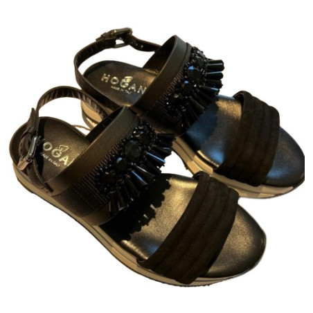 HOGAN Sandalen schwarz Gr. 38 Pre-owned Designer Secondhand Luxurylove