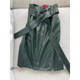 Leather-look skirt