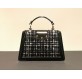 DOLCE & GABBANA Amore Tweed Bag schwarz Pre-owned Designer Secondhand Luxurylove