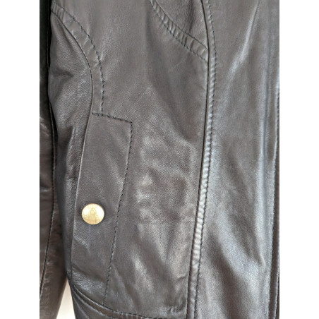 BOSS ORANGE Lederjacke schwarz Gr. 40 Pre-owned Designer Secondhand Luxurylove. 