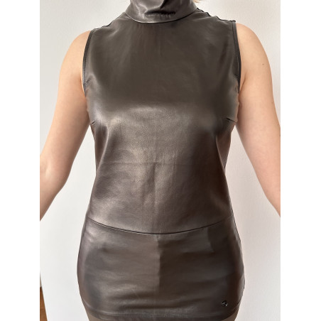 GUCCI Leder Top schwarz Gr. S Pre-owned Designer Secondhand Luxurylove