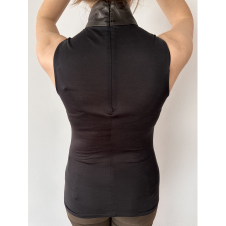 GUCCI Leder Top schwarz Gr. S Pre-owned Designer Secondhand Luxurylove