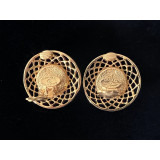 Ear clip pearls/gold-colored