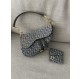 DIOR Saddle Bag & Portemonnaie Oblique navy Pre-owned Designer Secondhand Luxurylove