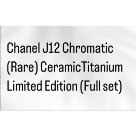 CHANEL J12 Chromatic Rare Ceramic Titanium Limited Edition - Full Set - Pre-loved Designer Second Hand | LUXURYLOVE