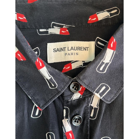 SAINT LAURENT Silk lipstick blouse - Pre-loved Designer Second Hand | LUXURYLOVE