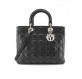 DIOR Lady Dior gross Lammleder schwarz Pre-owned Designer Secondhand Luxurylove