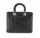 DIOR Lady Dior gross Lammleder schwarz Pre-owned Designer Secondhand Luxurylove