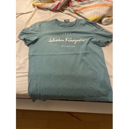 SALVATORE FERRAGAMO T-Shirt blau Herren M Pre-owned Designer Secondhand Luxurylove