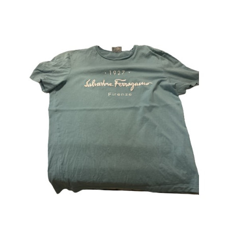 SALVATORE FERRAGAMO T-Shirt blau Herren M Pre-owned Designer Secondhand Luxurylove