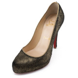 Platform pumps pony hair