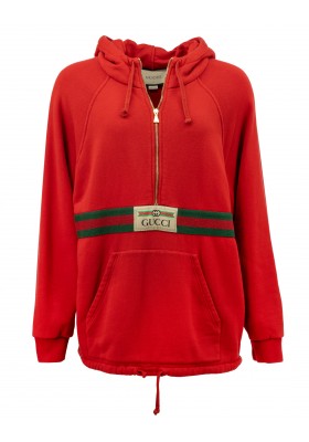 GUCCI Hoodie rot S Pre-owned Designer Secondhand Luxurylove
