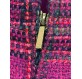 CHANEL Tweed Jacke Mischgewebe violett 34 Pre-owned Designer Secondhand Luxurylove