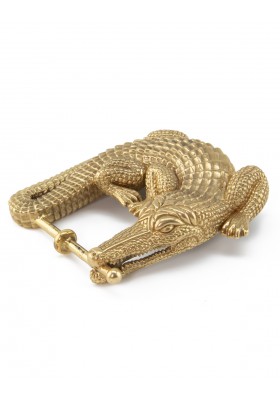 KIESELSTEIN-CORD Alligator Gürtel Schnalle Bronze Pre-owned Designer Secondhand Luxurylove