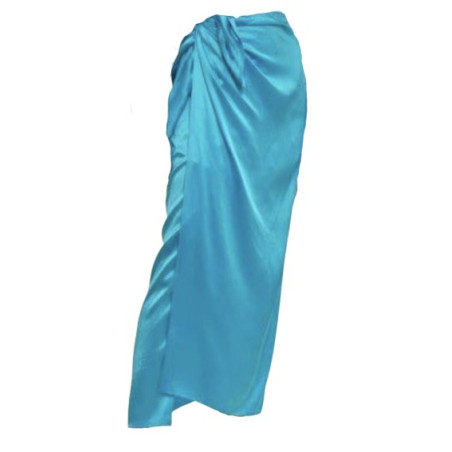 BALENCIAGA Wickelrock blau 36 Seide Pre-owned Designer Secondhand Luxurylove