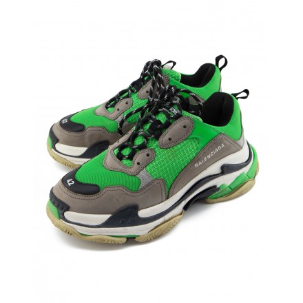 BALENCIAGA Triple S Sneakers grün 42 Pre-owned Designer Secondhand Luxurylove