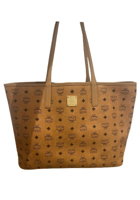 MCM Shopper Bag Visetos cognac Pre-owned Designer Secondhand Luxurylove