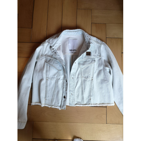 KENZO Jeansjacke weiss 38 Pre-owned Designer Secondhand Luxurylove