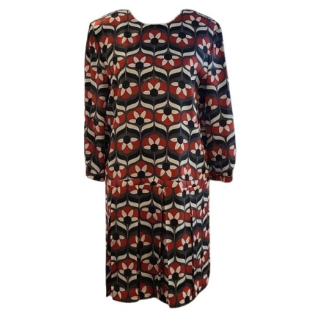 MOSCHINO Kleid Blumenprint multicolor 40 Pre-owned Designer Secondhand Luxurylove