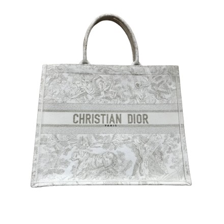 DIOR Book Tote Bag weiss Pre-owned Designer Secondhand Luxurylove