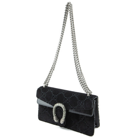 GUCCI Dionysus Bag small GG Samt schwarz Pre-owned Designer Secondhand Luxurylove