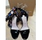 CHRISTIAN LOUBOUTIN Sandalette mit Schleife multicolor 39.5 Pre-owned Designer Secondhand Luxurylove