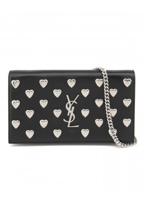 SAINT LAURENT Wallet on Chain Bag Hearts Pre-owned Designer Secondhand Luxurylove