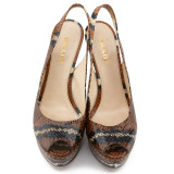 Python Slingback Pumps