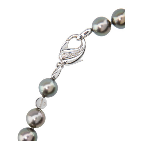 SCHOEFFEL Tahiti Perlenkette ist Weissgold-Brillianten-Verschluss Pre-owned Designer Secondhand Luxurylove