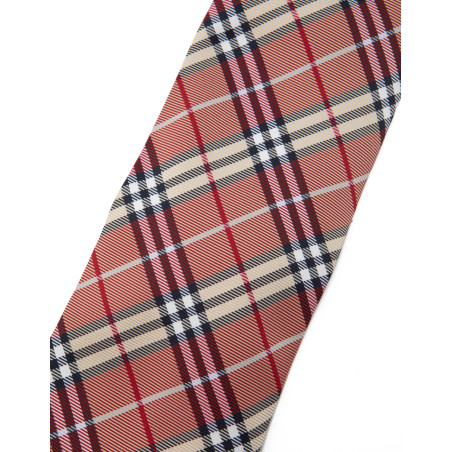 BURBERRY Seidenkrawatte Check rot Pre-owned Designer Secondhand Luxurylove